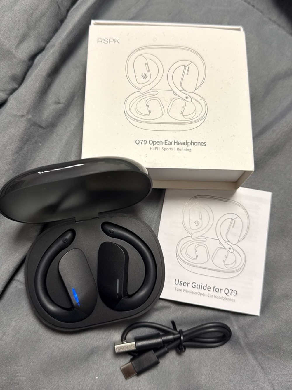 Q79 Open-Ear Wireless Headphones - Black